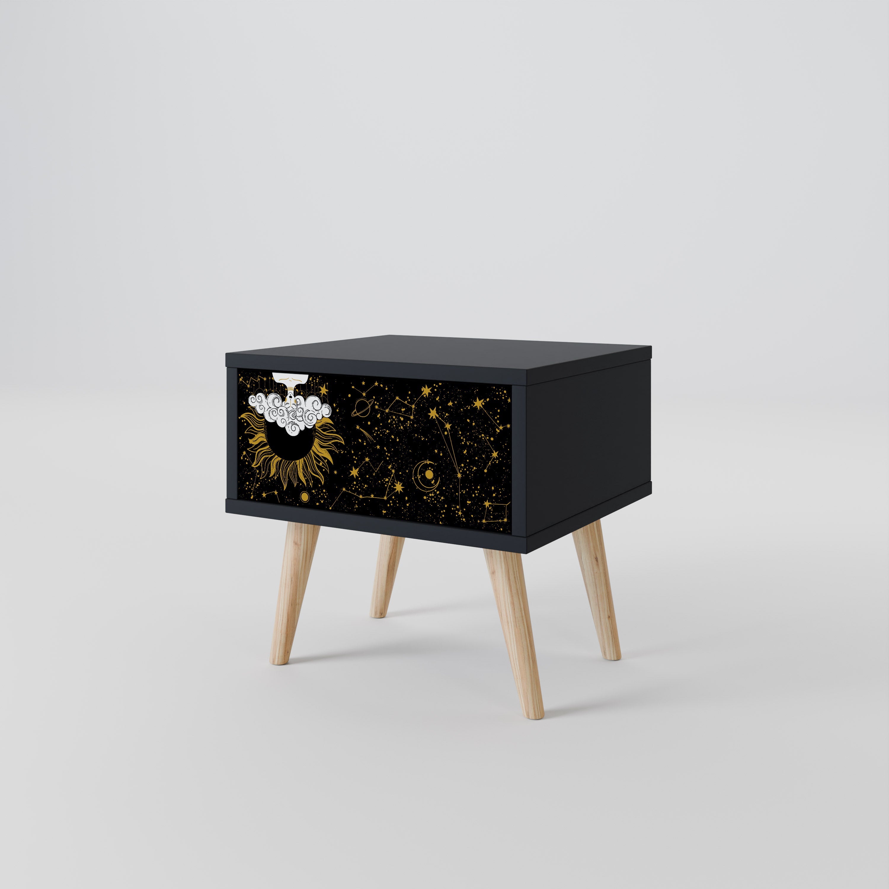STELLAR CONSTELLATIONS Nachttisch in Schwarz