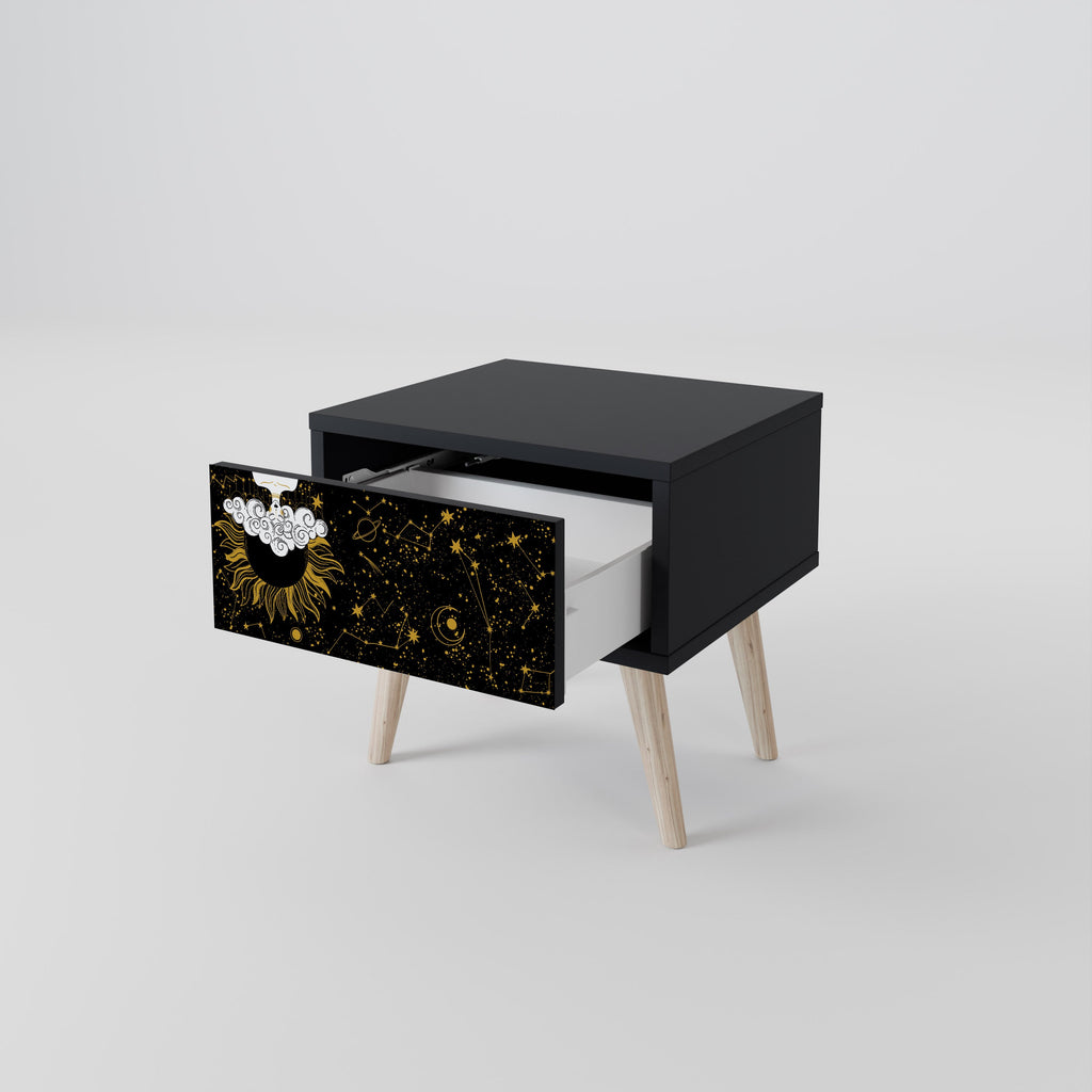 STELLAR CONSTELLATIONS Nachttisch in Schwarz