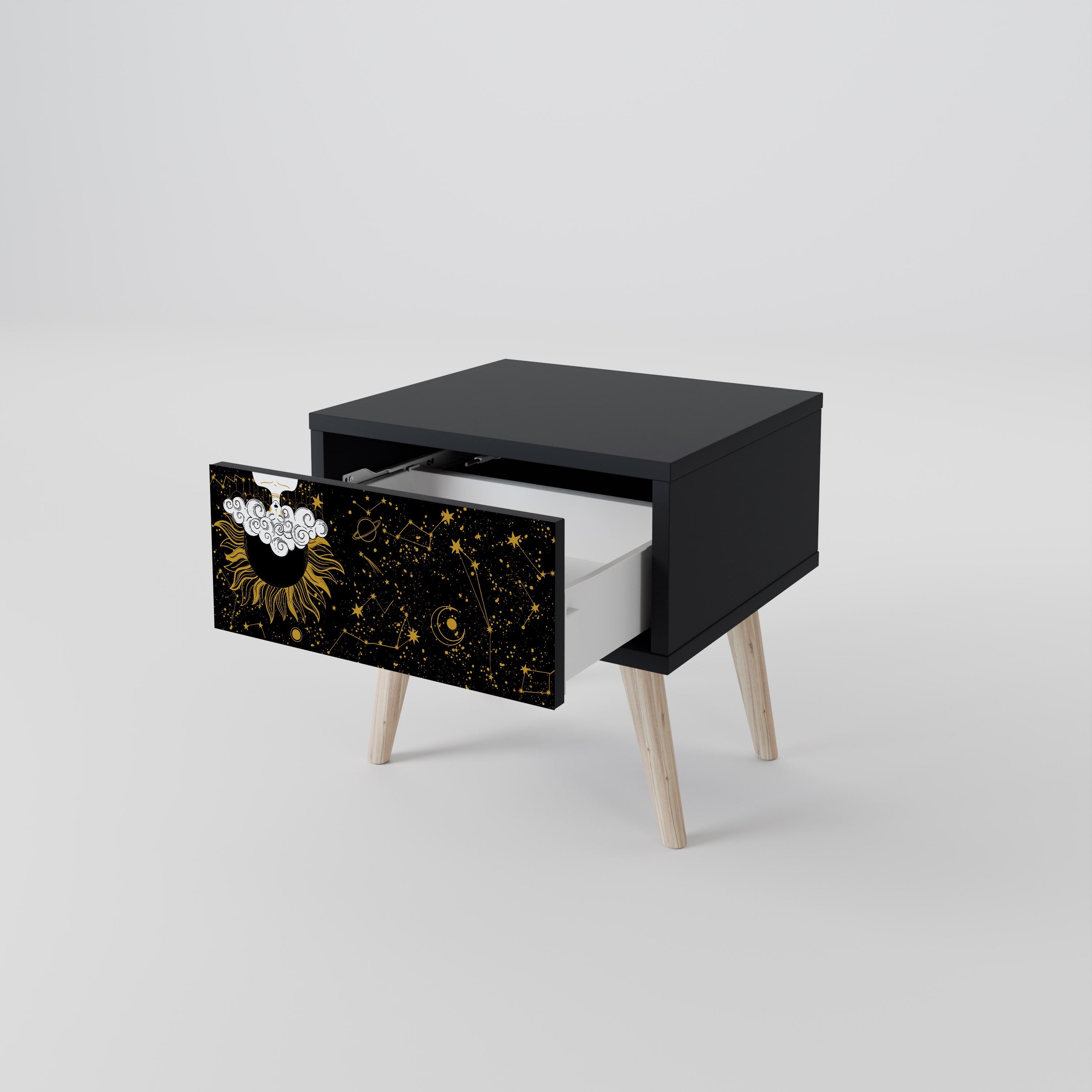 STELLAR CONSTELLATIONS Nachttisch in Schwarz