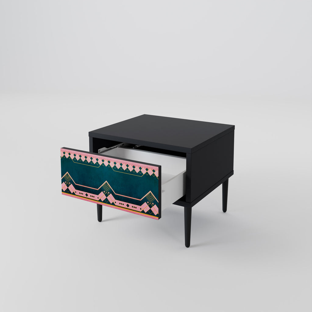 ROYAL COMPOSITION Nachttisch in Schwarz