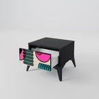 GEOMETRIC RHAPSODY Nachttisch in Schwarz