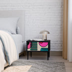 GEOMETRIC RHAPSODY Nachttisch in Schwarz