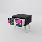 GEOMETRIC RHAPSODY Nachttisch in Schwarz