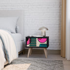 GEOMETRIC RHAPSODY Nachttisch in Schwarz