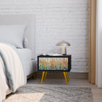 BIRCH KALEIDOSCOPE Nachttisch in Schwarz