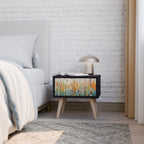 BIRCH KALEIDOSCOPE Nachttisch in Schwarz