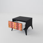 INDIAN FOLK Nachttisch in Schwarz