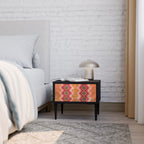 INDIAN FOLK Nachttisch in Schwarz