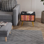 INDIAN FOLK Nachttisch in Schwarz