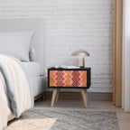 INDIAN FOLK Nachttisch in Schwarz