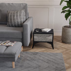 GRAIN LINES Nachttisch in Schwarz