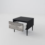 GRAIN LINES Nachttisch in Schwarz