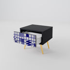 THE RIGHT PLACES Nachttisch in Schwarz