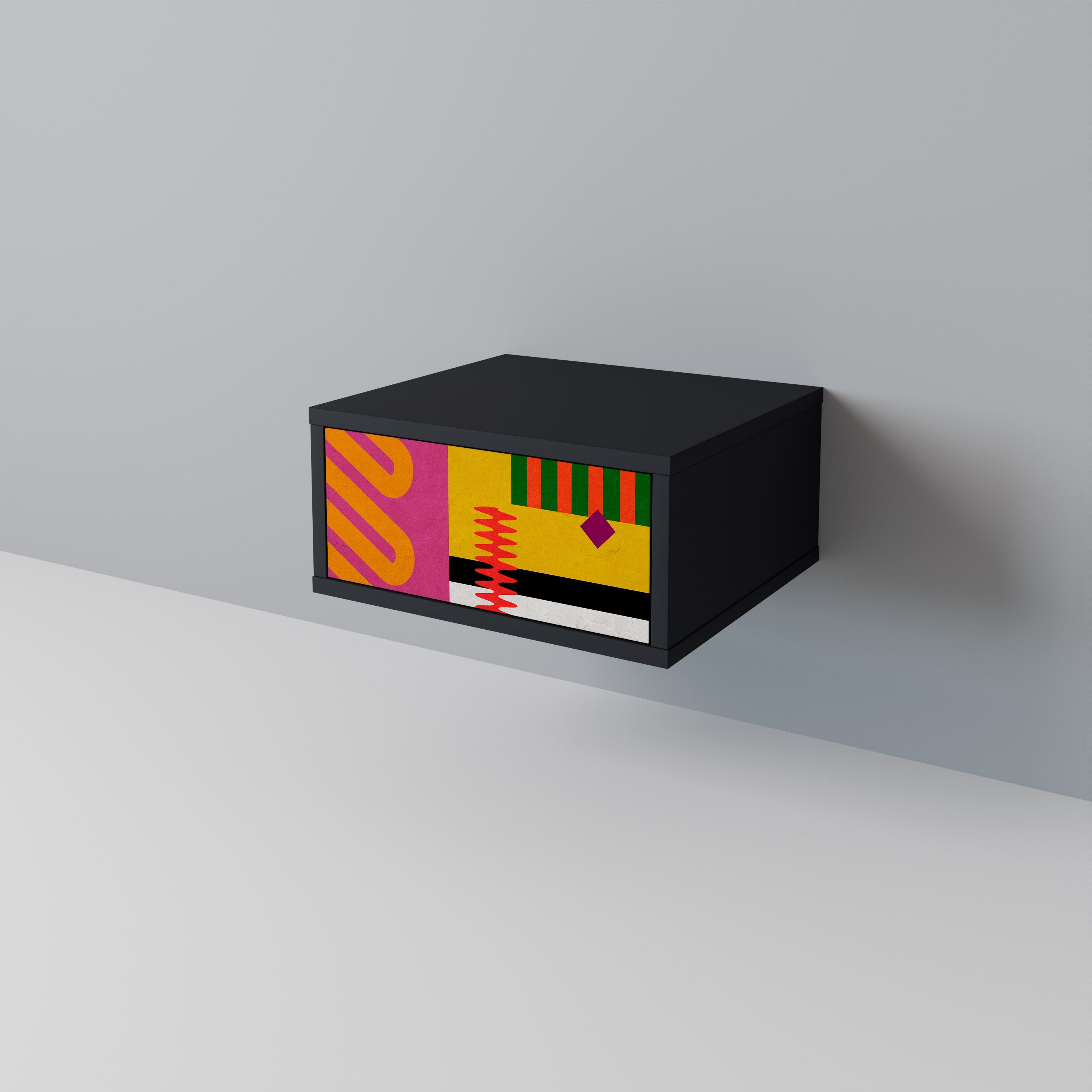 VIVID ART Nachttisch in Schwarz