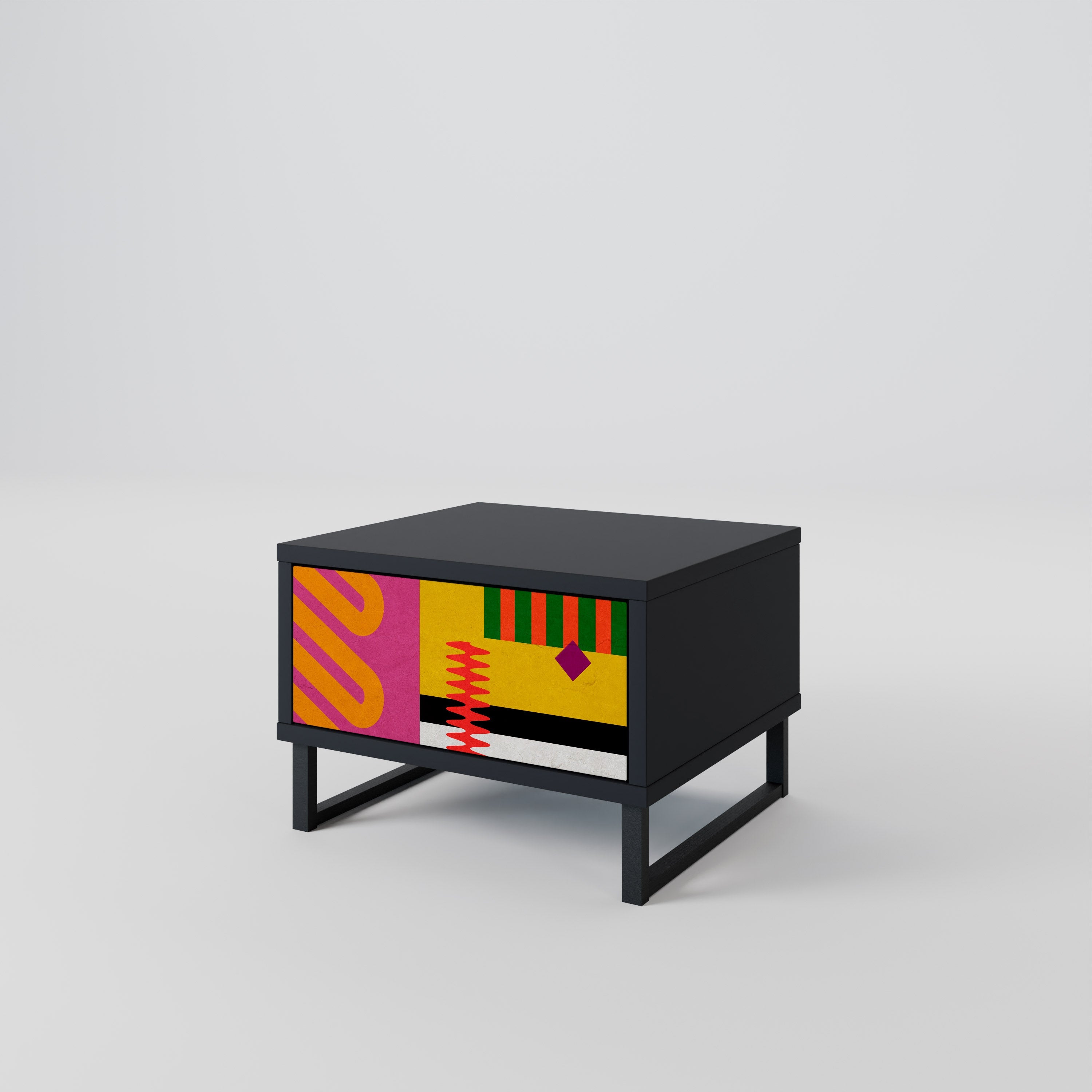VIVID ART Nachttisch in Schwarz