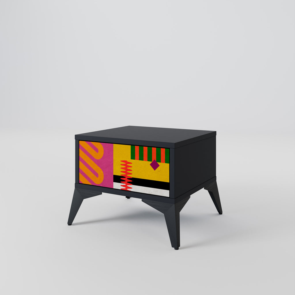 VIVID ART Nachttisch in Schwarz