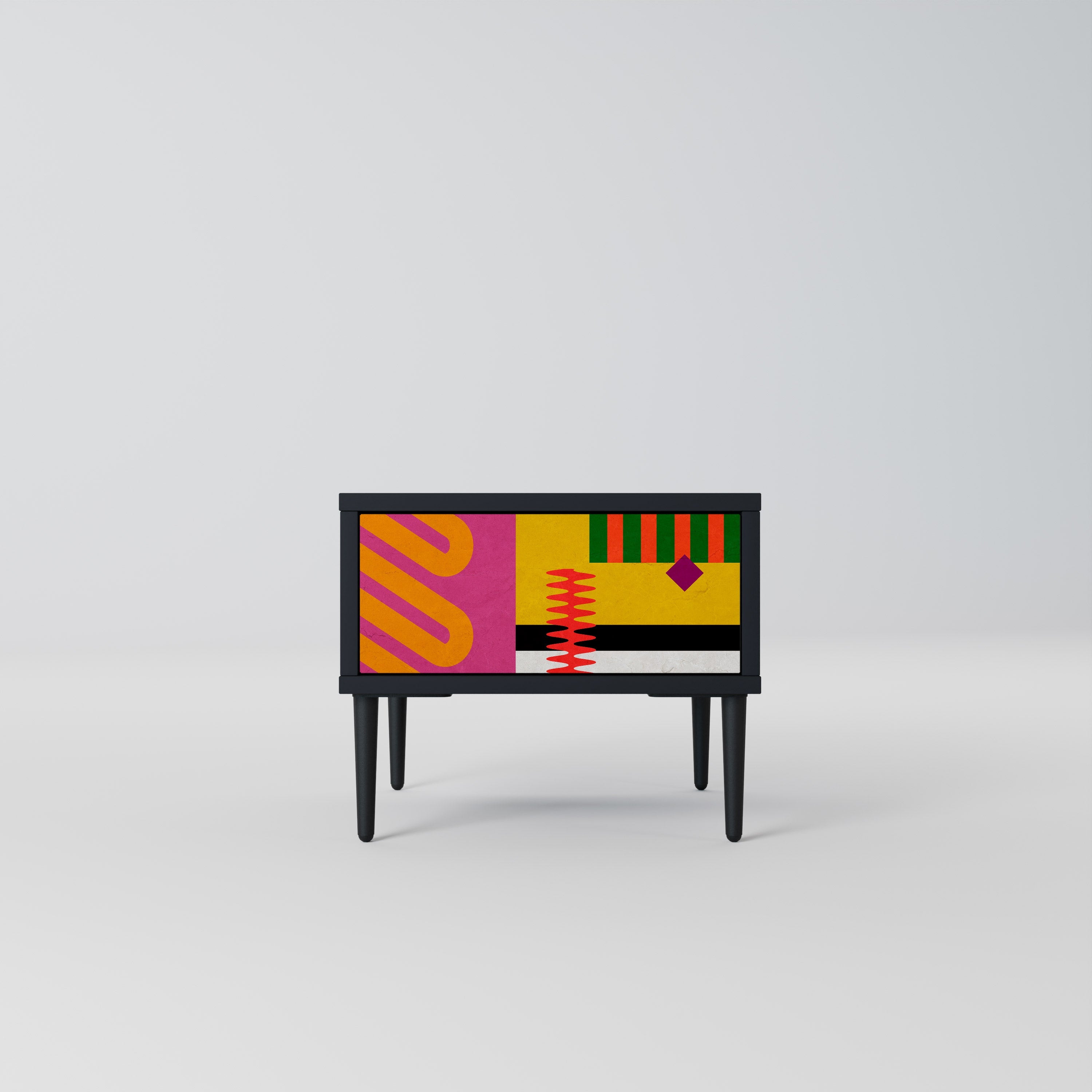 VIVID ART Nachttisch in Schwarz