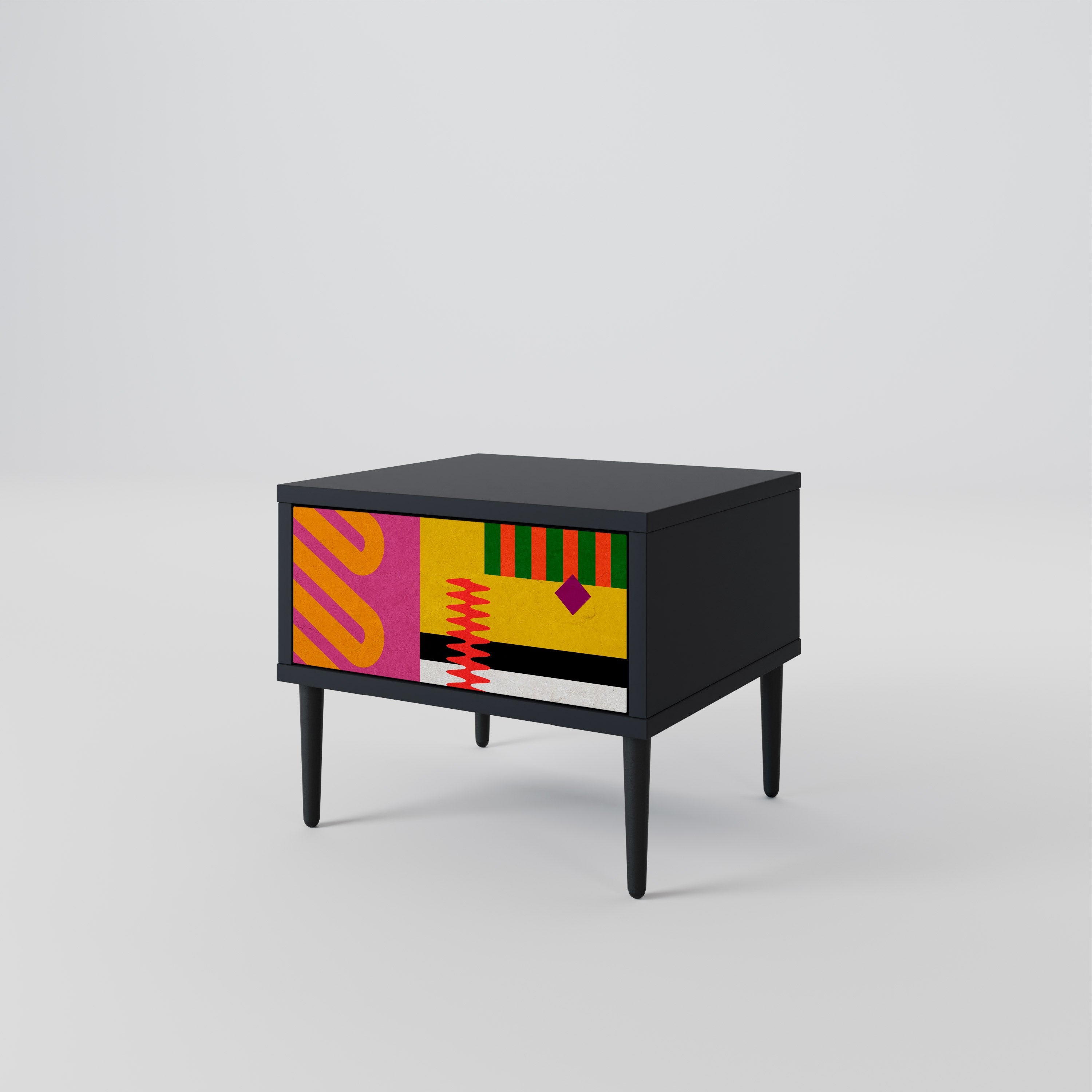 VIVID ART Nachttisch in Schwarz