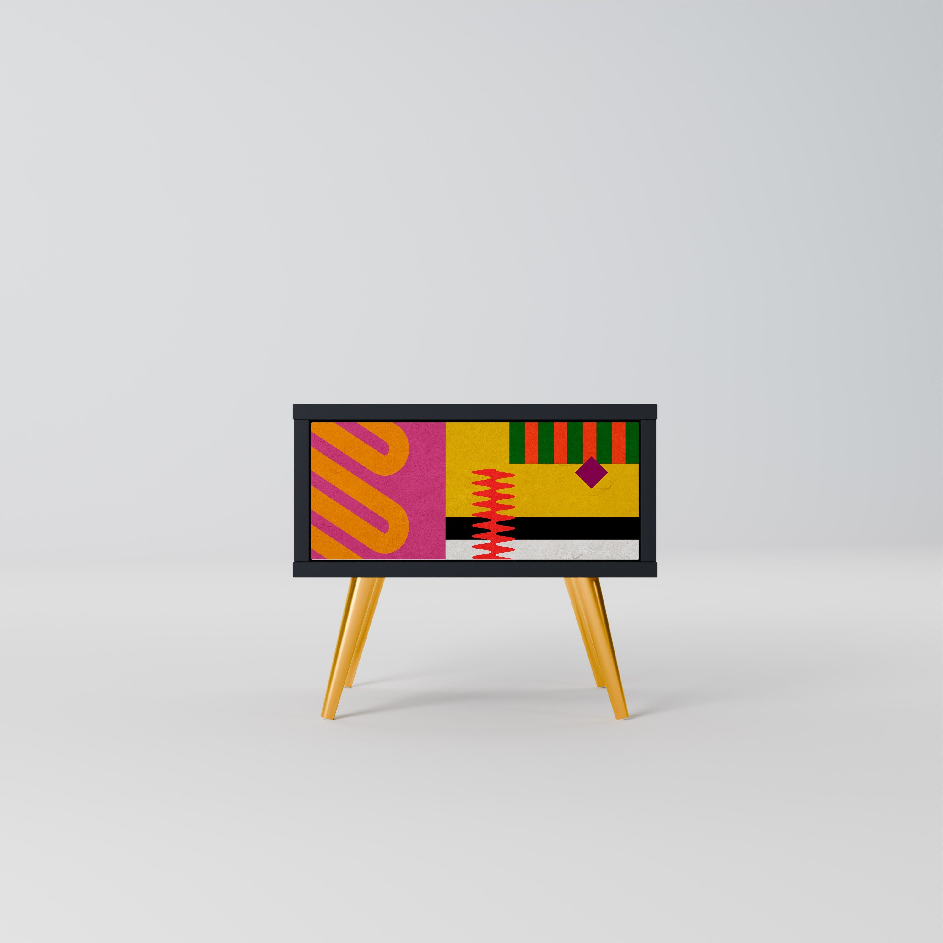 VIVID ART Nachttisch in Schwarz
