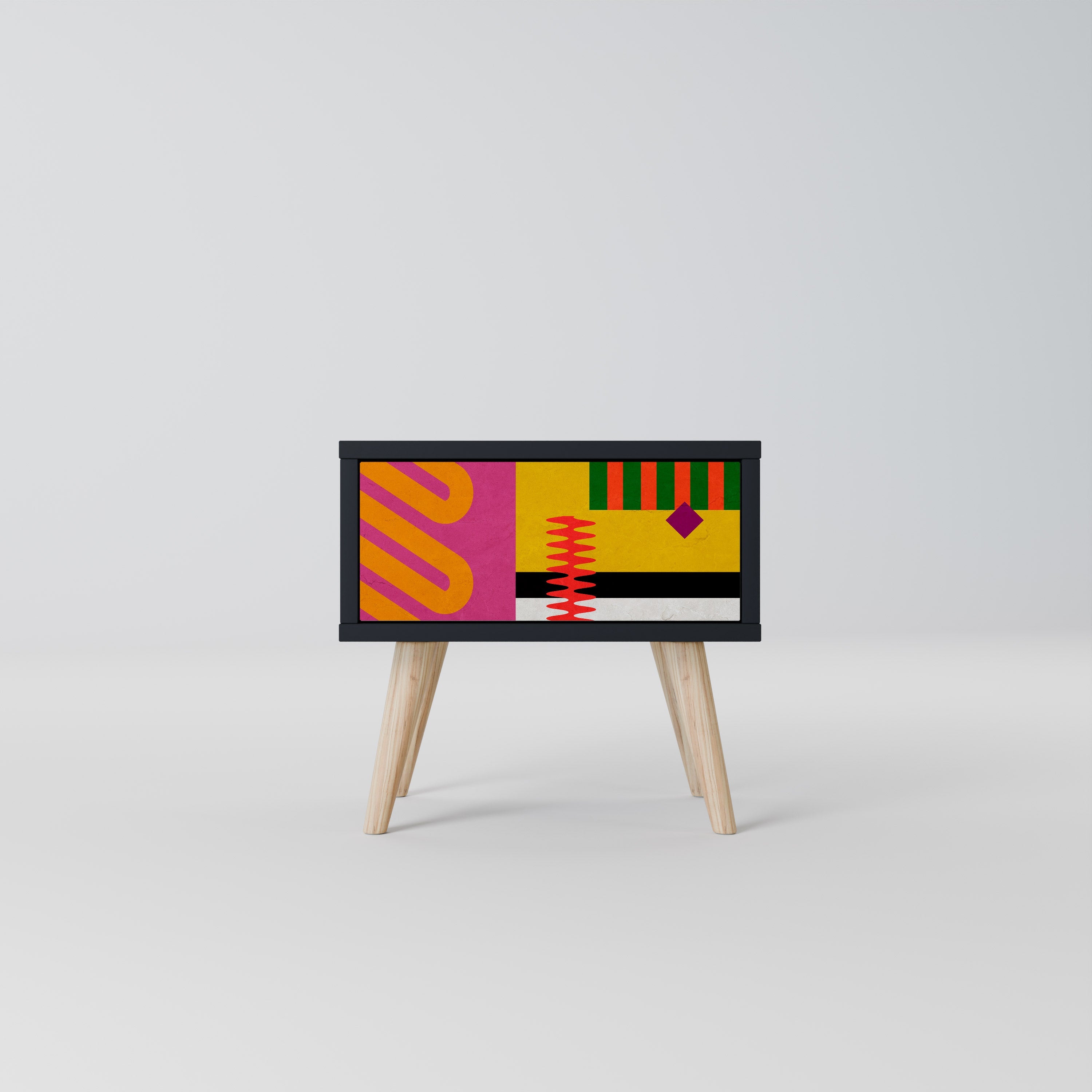 VIVID ART Nachttisch in Schwarz
