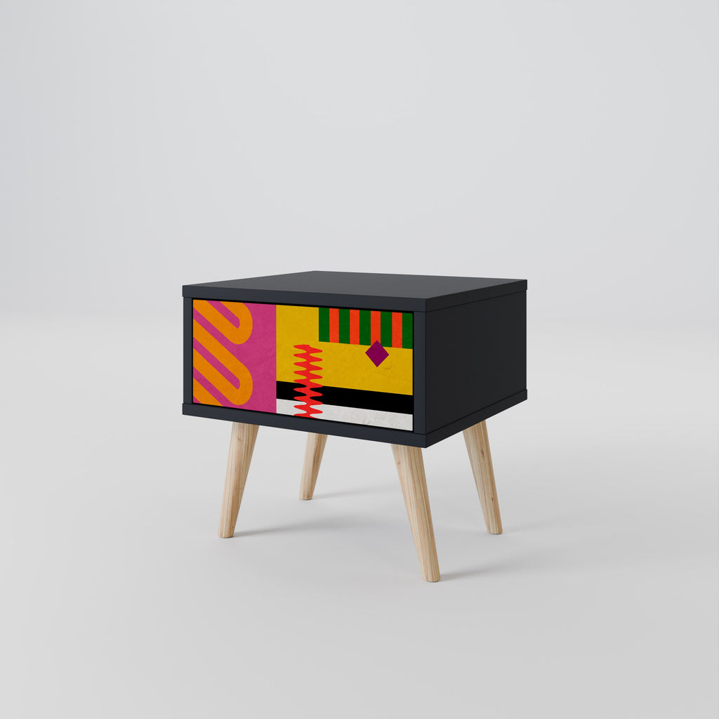 VIVID ART Nachttisch in Schwarz