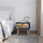 INTERSTELLAR VIBES Nightstand in Black Finish