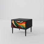 COLORFUL STRANDS Nachttisch in Schwarz