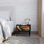 COLORFUL STRANDS Nachttisch in Schwarz