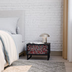 BROKEN LINES Nachttisch in Schwarz