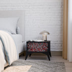 BROKEN LINES Nachttisch in Schwarz