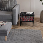 BROKEN LINES Nachttisch in Schwarz