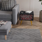 BROKEN LINES Nachttisch in Schwarz