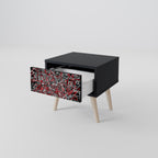 BROKEN LINES Nachttisch in Schwarz