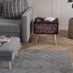 BROKEN LINES Nachttisch in Schwarz