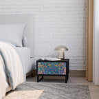 MEMORIES MAP Nachttisch in Schwarz