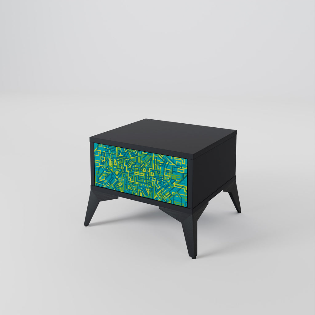 NOSTALGIC MEMORIES Nightstand in Black Finish