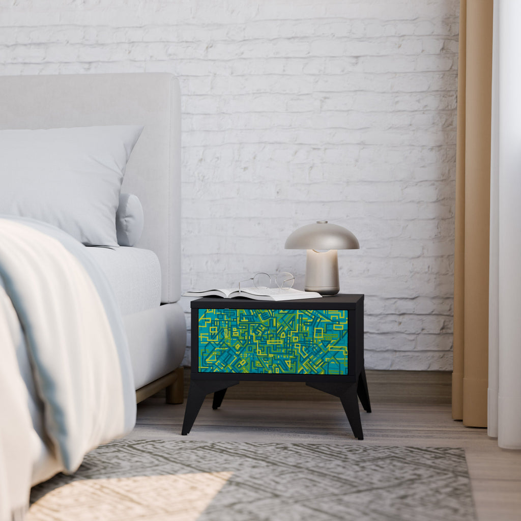 NOSTALGIC MEMORIES Nightstand in Black Finish