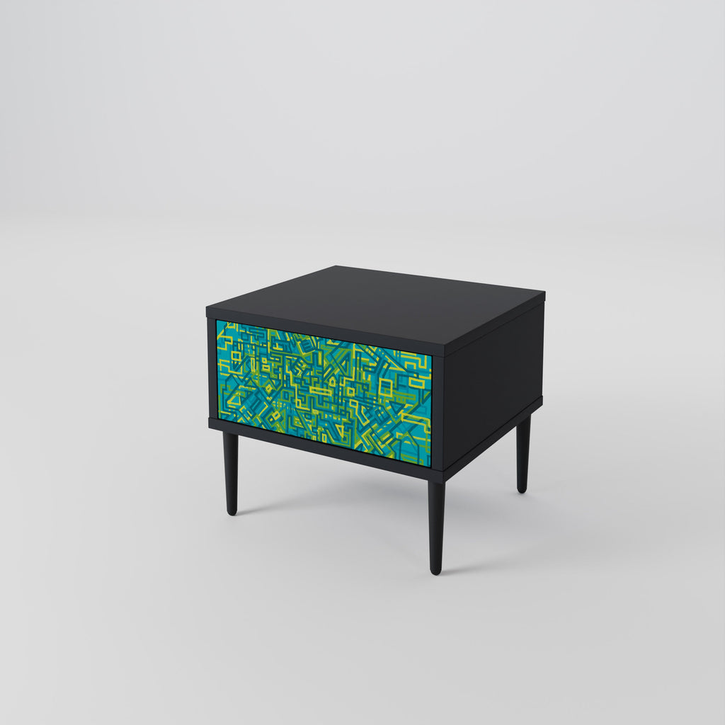 NOSTALGIC MEMORIES Nightstand in Black Finish