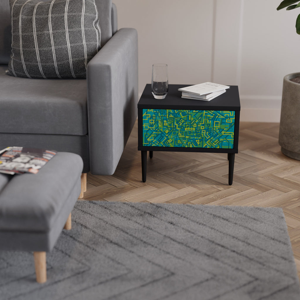 NOSTALGIC MEMORIES Nightstand in Black Finish