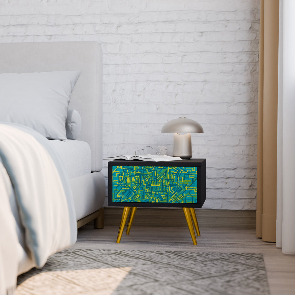 NOSTALGIC MEMORIES Nightstand in Black Finish