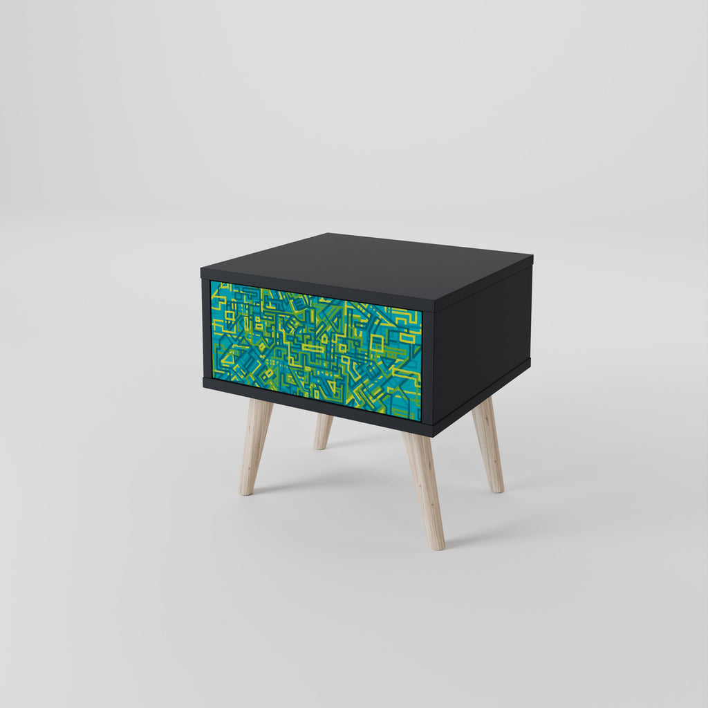 NOSTALGIC MEMORIES Nightstand in Black Finish