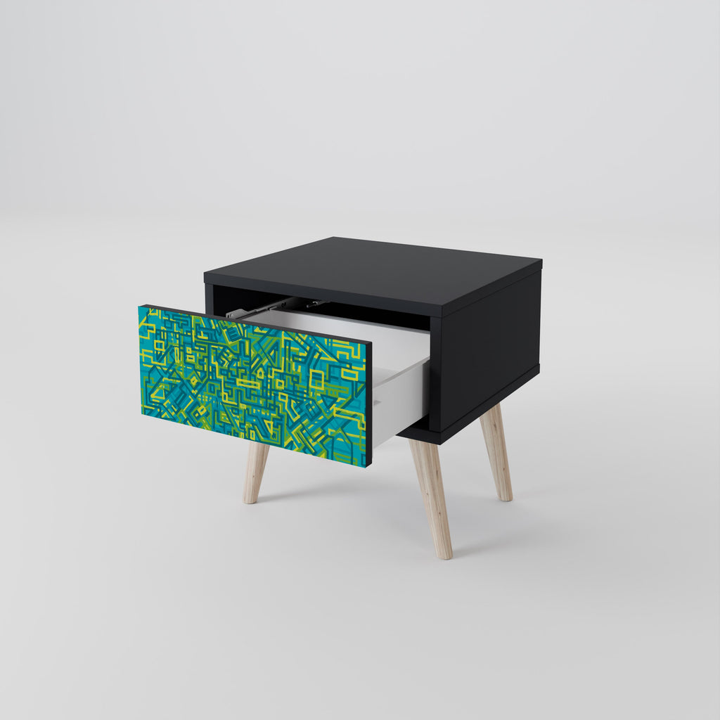 NOSTALGIC MEMORIES Nightstand in Black Finish