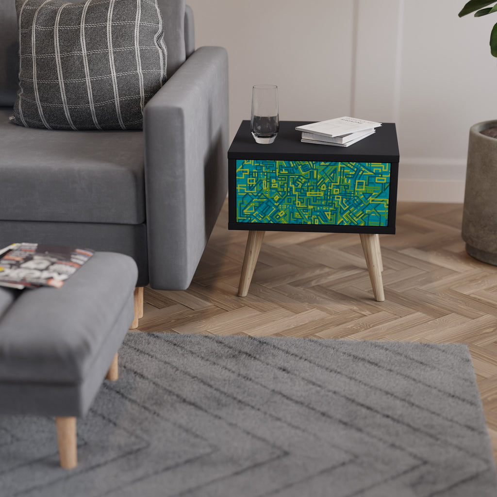 NOSTALGIC MEMORIES Nightstand in Black Finish