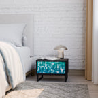 TURQUOISE RECTANGLES Nachttisch in Schwarz