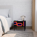 BLINDED BY THE LIGHTS Nachttisch in Schwarz