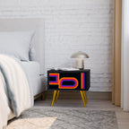 BLINDED BY THE LIGHTS Nachttisch in Schwarz