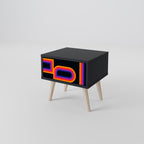 BLINDED BY THE LIGHTS Nachttisch in Schwarz