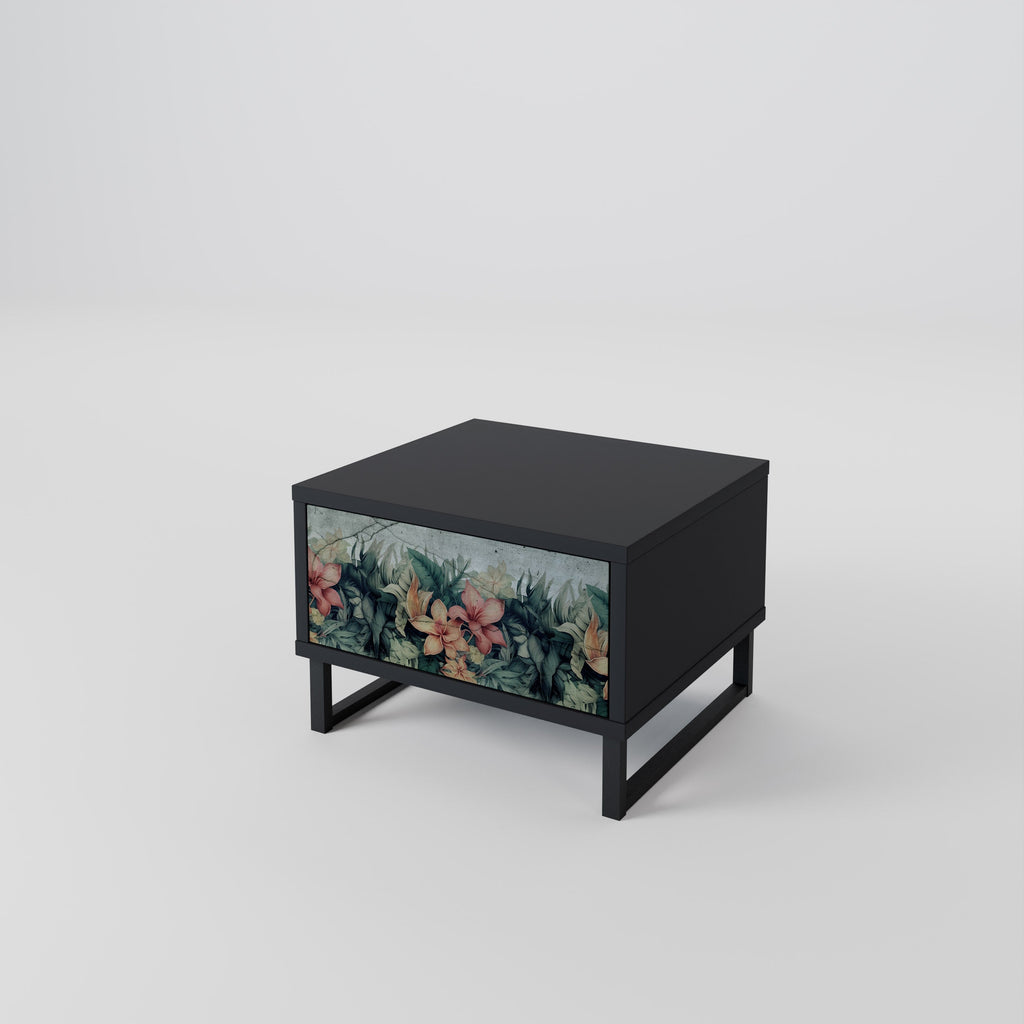 HEAVENLY BLOOM Nachttisch in Schwarz