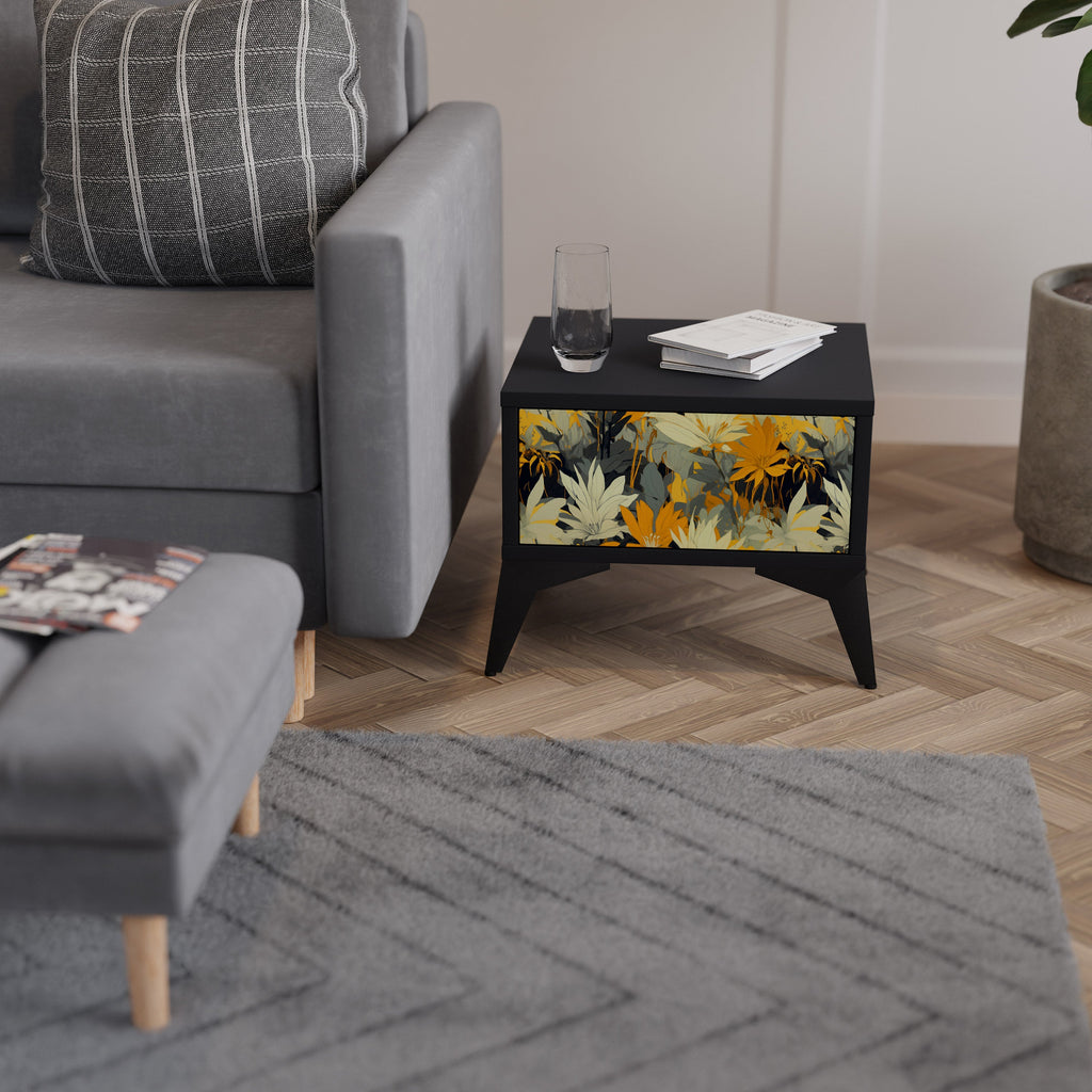 SUNKISSED LILY Nightstand in Black Finish