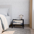 JAPANESE LANDSCAPE Nachttisch in Schwarz